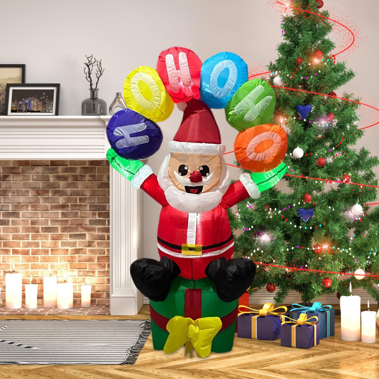 Up Lighting Decor - Blow Up Santa Inflatable Decor With