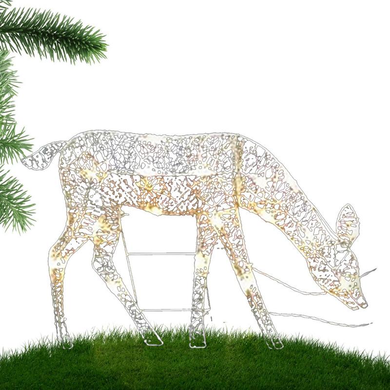 Lighting Decoration Stand - Reindeer Christmas Decoration Festive Weatherproof Lighted