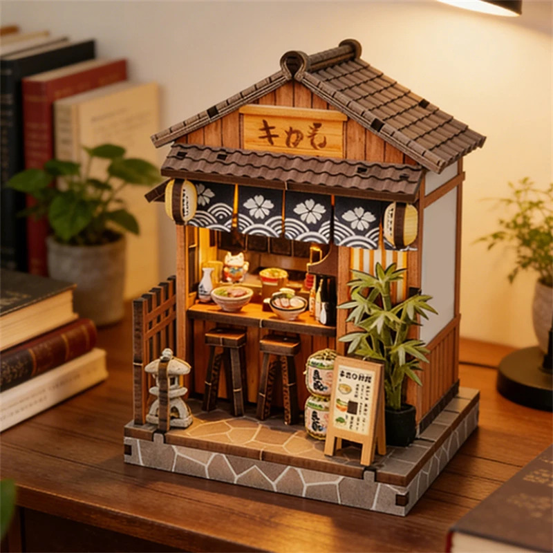Japanese Lighting Decor - DIY Wooden Mini Casa Japanese Tavern