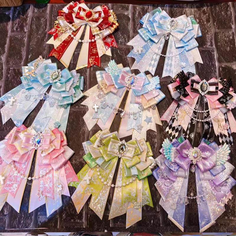 Decor Lighting Fans - Original Handmade bow ribbon Decoration Black