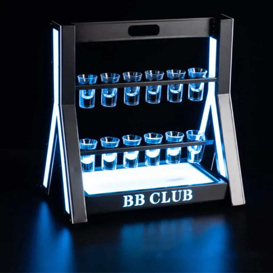 Lighting Decoration Stand - Rechargeable LED Shot Glass Display Stand