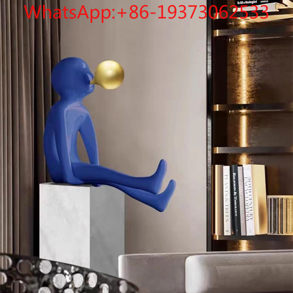 Decor Lighting & Decor Fires Photos - Entrance Figure Blowing Bubble Sculpture Cartoon