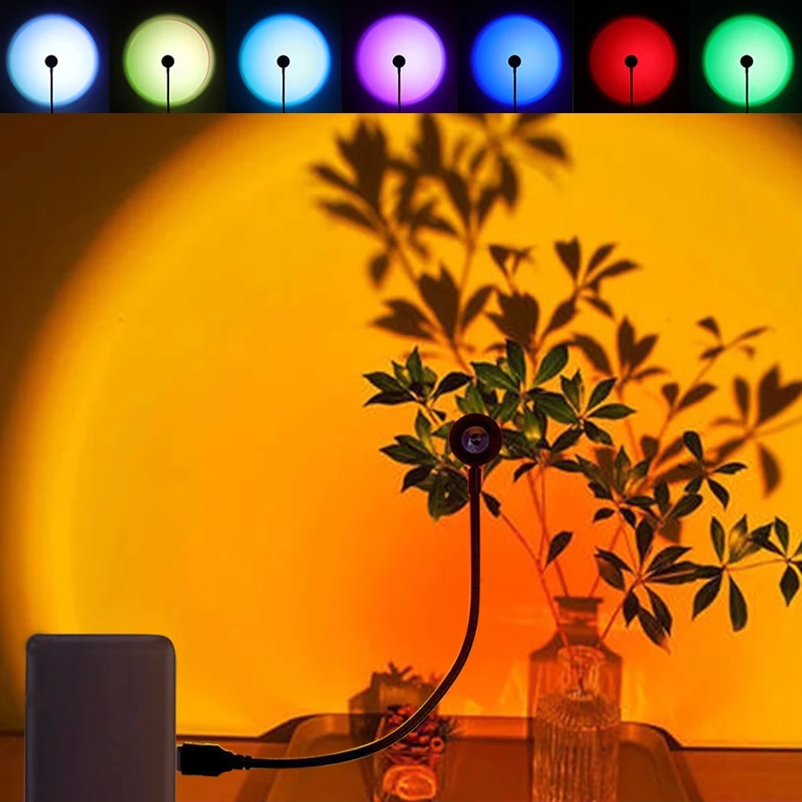 Sunset Lamp Projection - MeeToo USB Sunset Mood Lamp Led