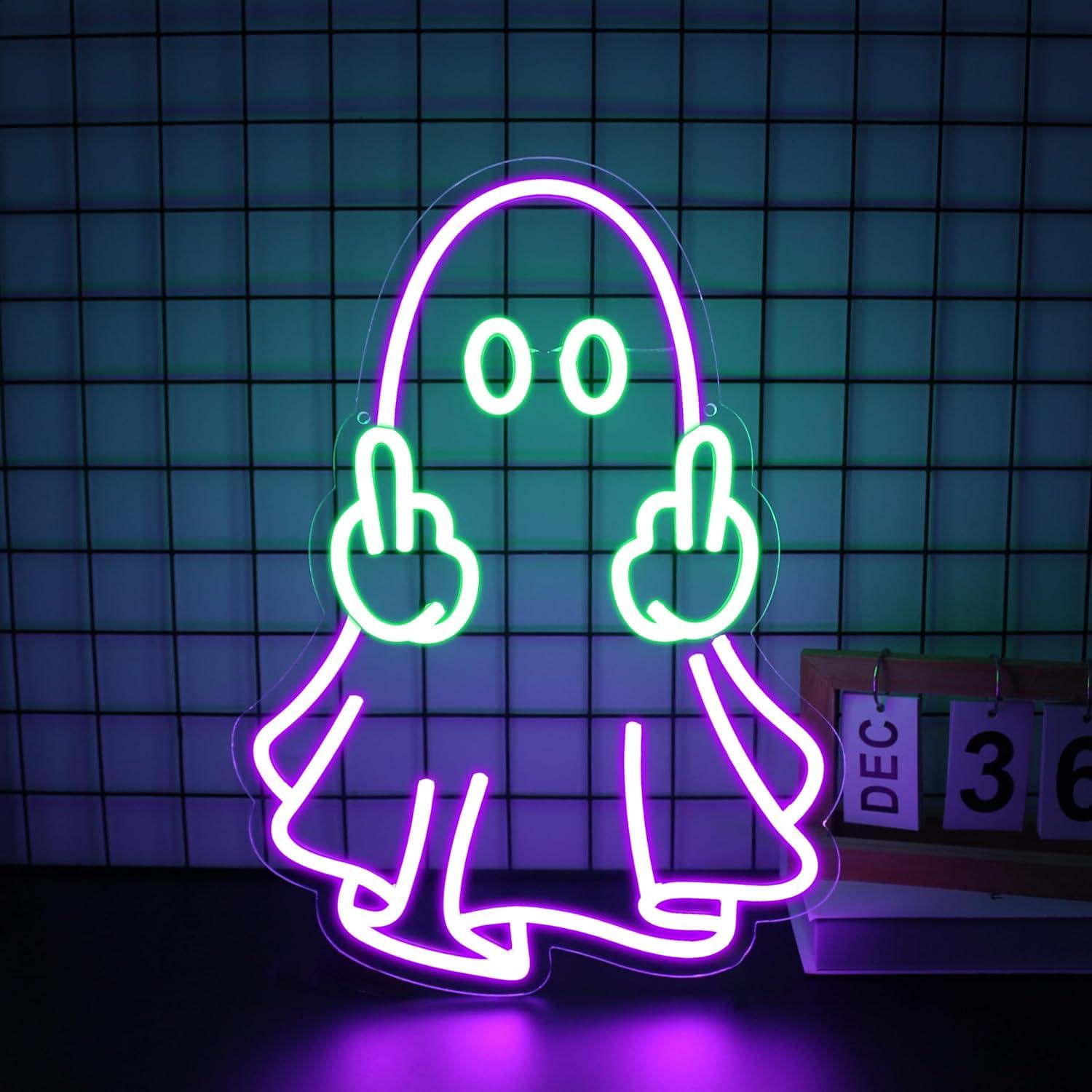 Lighting Decor For Home - Ghost Neon Sign USB Powered LED