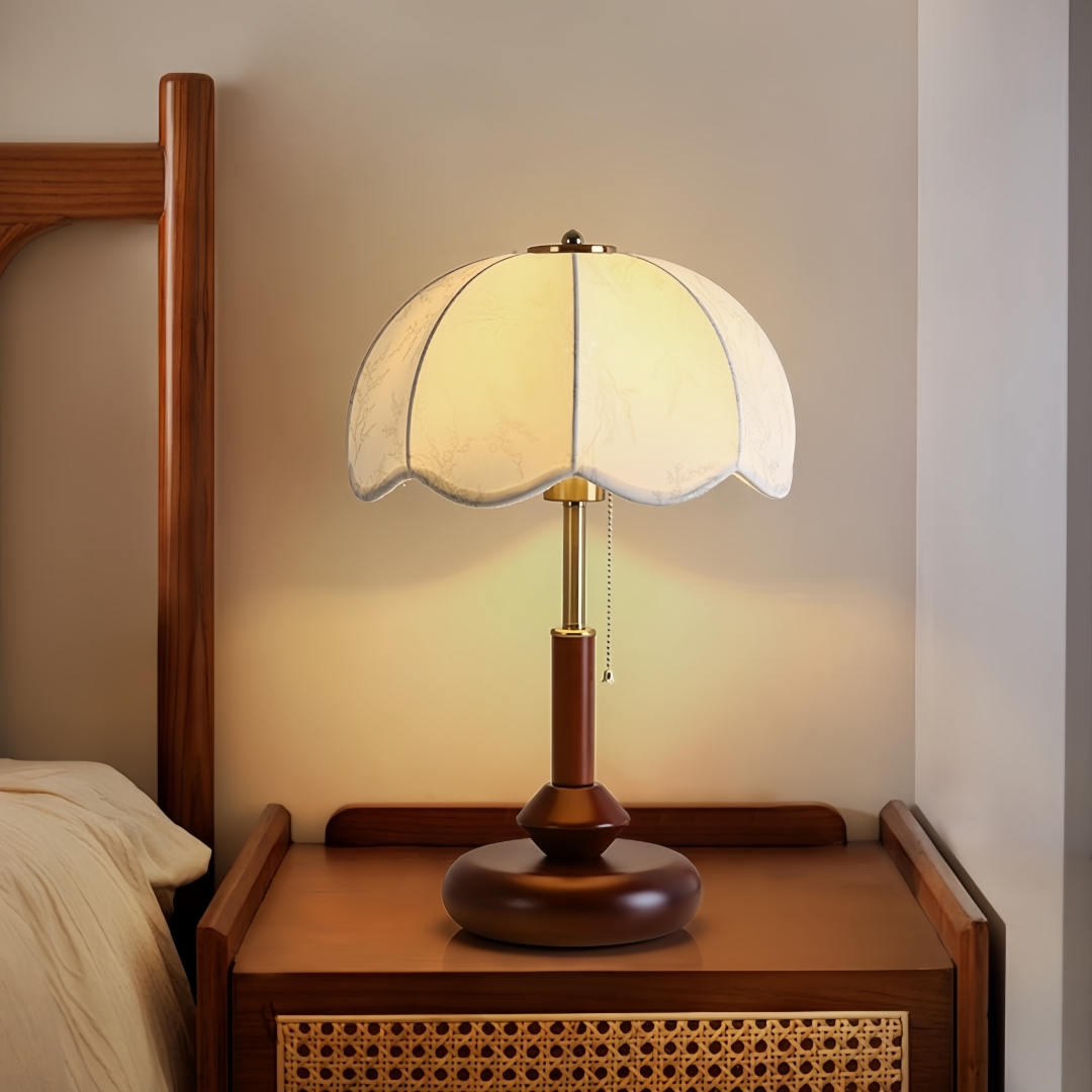 Lighting Decor For Home - Vintage Scalloped Dome Table Lamp for