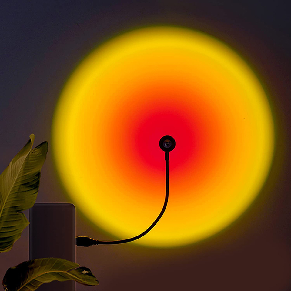 Sunset Lamp Projection - 1x USB Sunset Lamp LED Rainbow