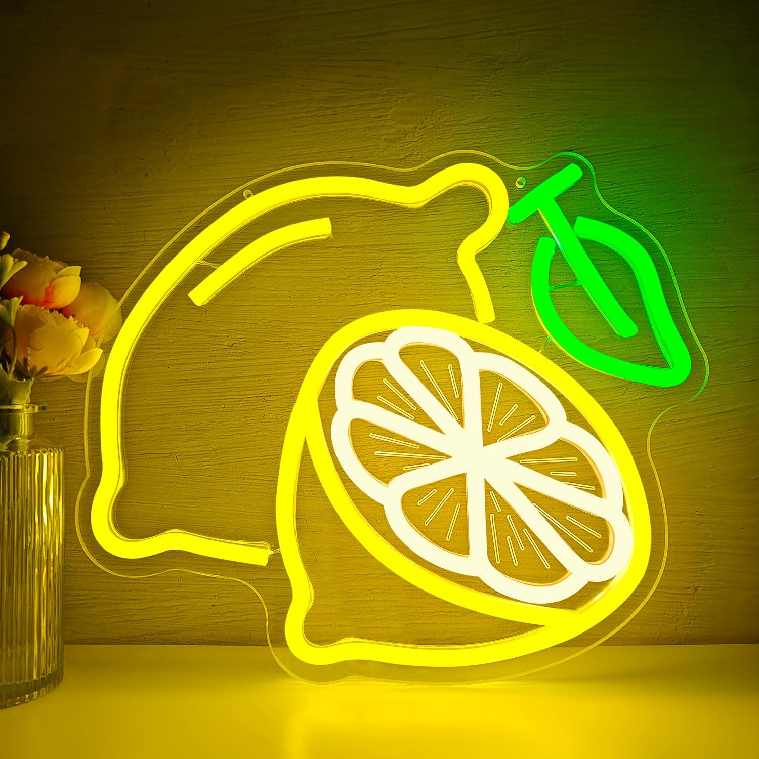 Up Lighting Decor - Lemon Neon Sign Dimmable LED Light