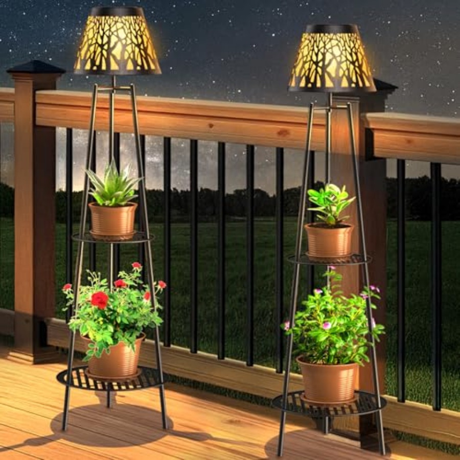 Lighting Decor Outdoor - 2 Pack Outdoor Solar Floor Lamp