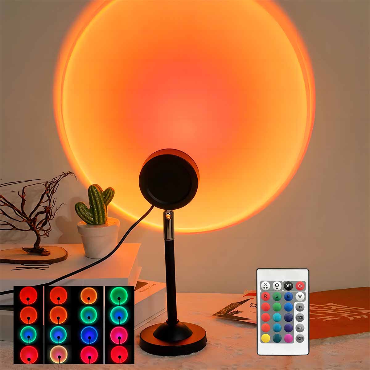 Sunset Lamp Projection - Sunset Projection Light Remote Control 16