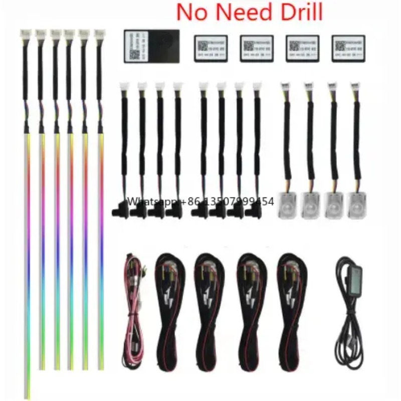 Decor Lighting & Decor Fires Photos - A80 64-Color LED Ambient Light Acrylic