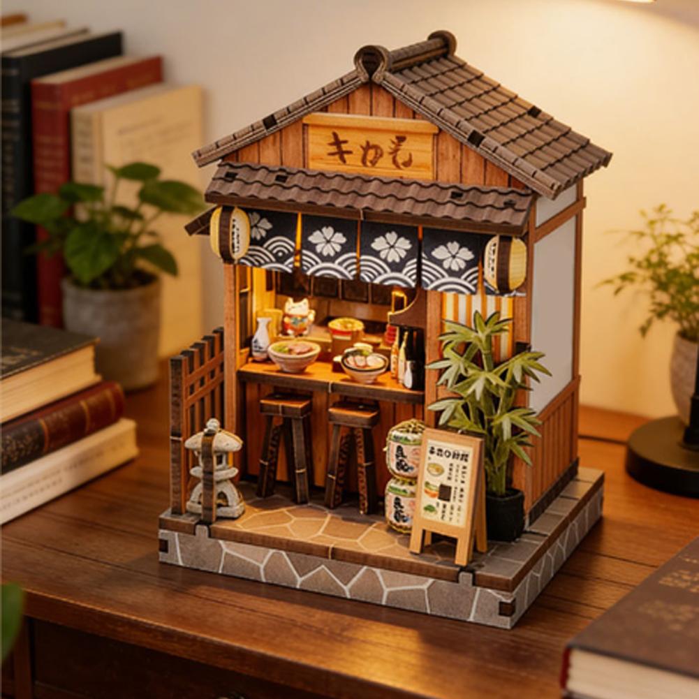 Japanese Lighting Decor - DIY Wooden Japanese Tavern Miniatures Doll