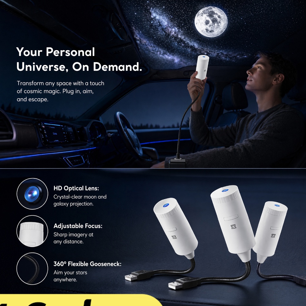 Lighting Decor For Home - Mini Galaxy Star Projector Two In