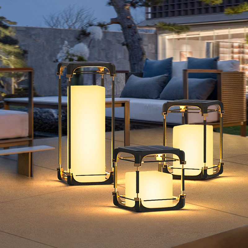 Lighting Decor Outdoor - Luminous floor lamp courtyard solar LED