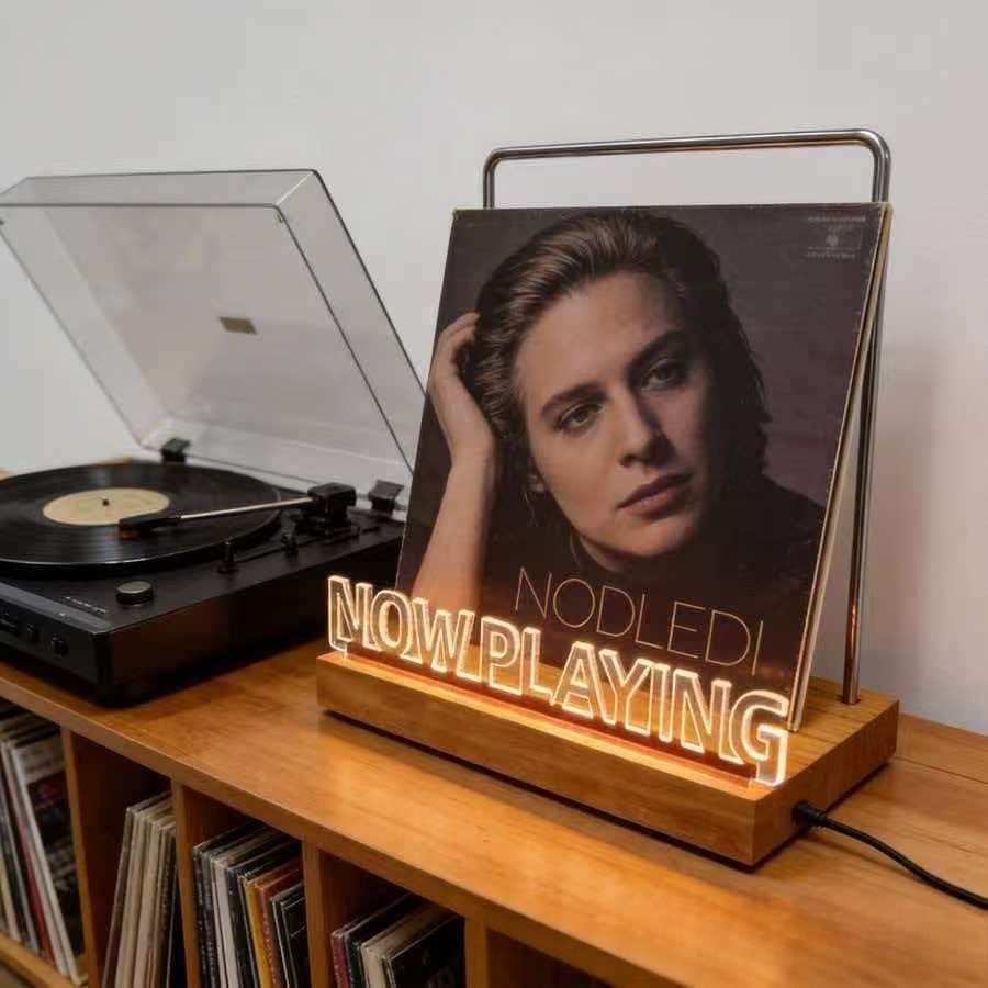 Lighting Decoration Stand - Light Up Vinyl Record Display Stand