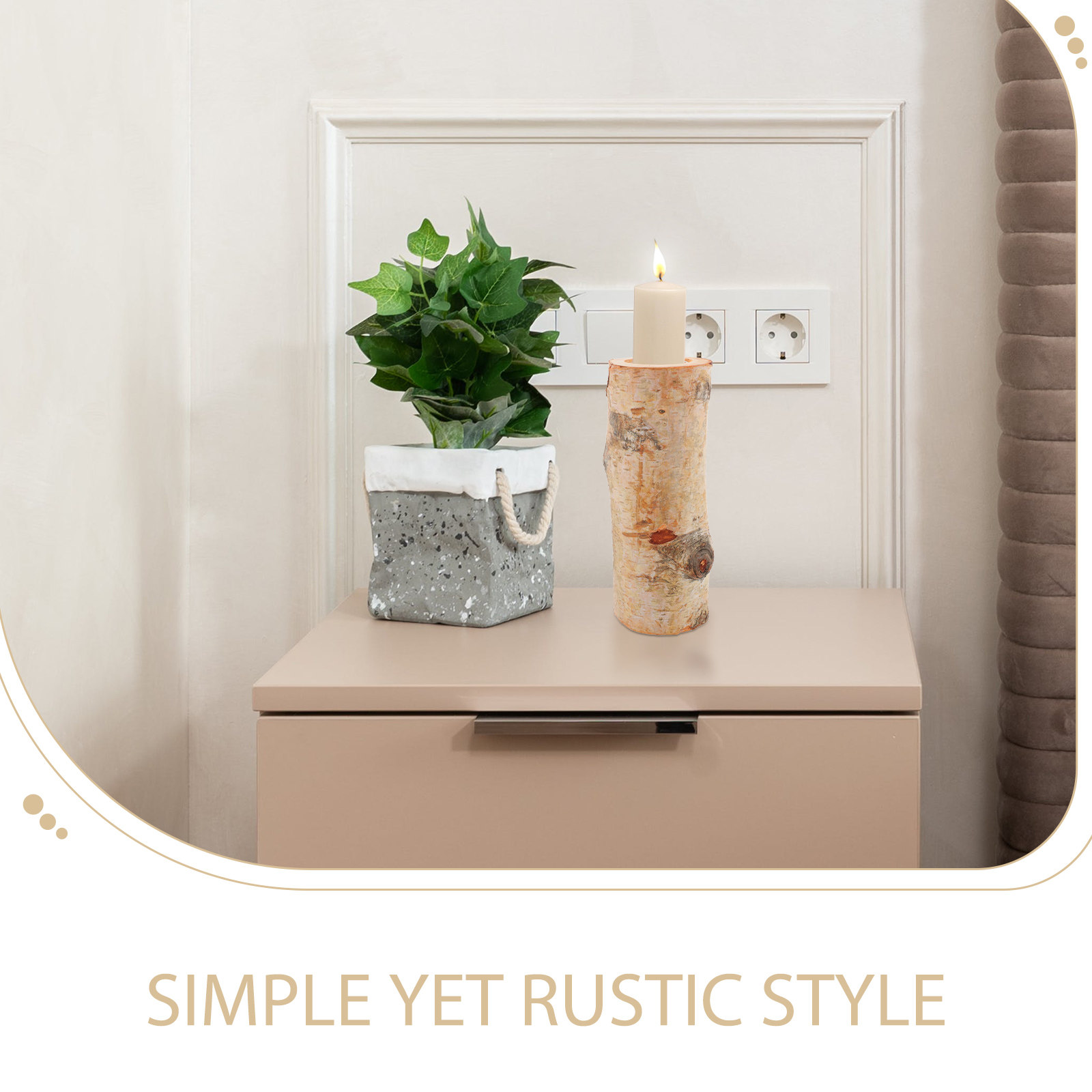 1Set Rustic Wooden Tea Light H - огляд і ціна Lighting Decoration Stand