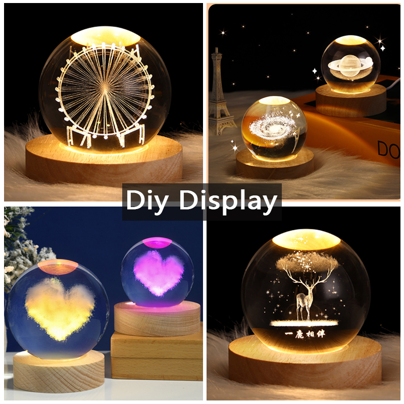 Resin Art Display Round Wood C - огляд і ціна Lighting Decoration Stand