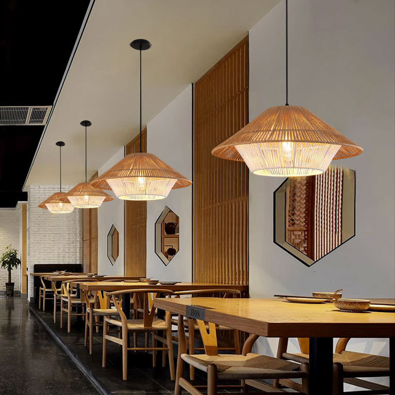 Japanese Creative Hemp Rope Ra - огляд і ціна Japanese Lighting Decor
