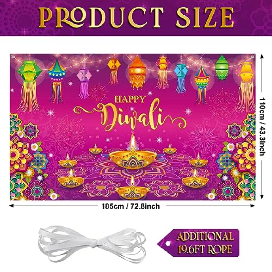 Happy Diwali Backdrop Banner D - огляд і ціна Lighting Decoration For Diwali