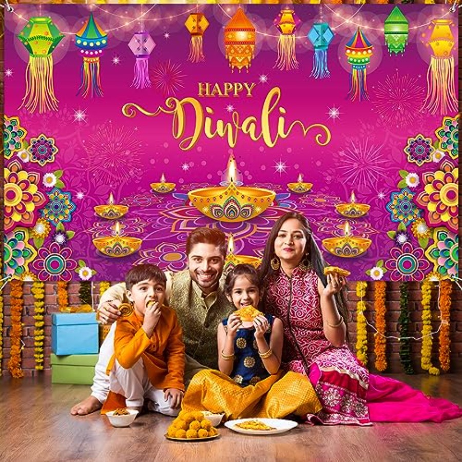 Happy Diwali Backdrop Banner D - огляд і ціна Lighting Decoration For Diwali