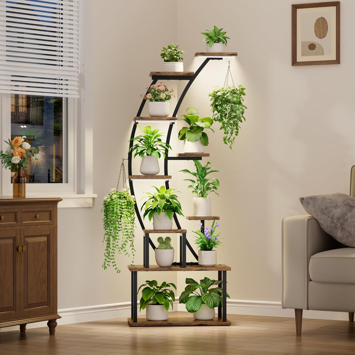 Indoor Plant Stand with Grow L - огляд і ціна Lighting Decoration Stand