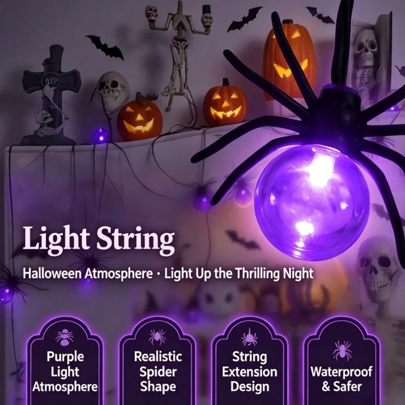 Battery Powered Spider LED Str - огляд і ціна Lighting Decor Outdoor