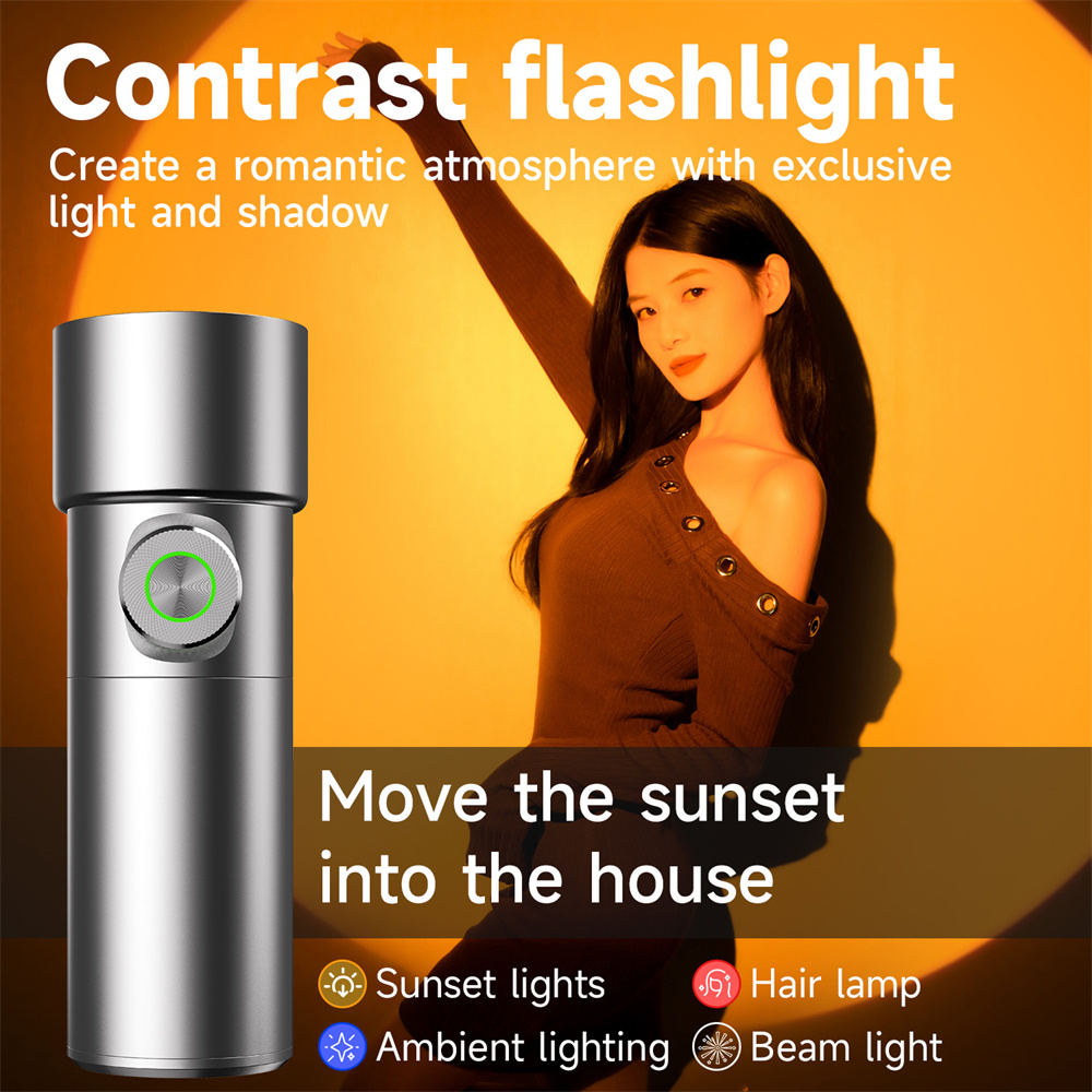 NEW Photography Flashlight 4-C - огляд і ціна Sunset Lamp Projection