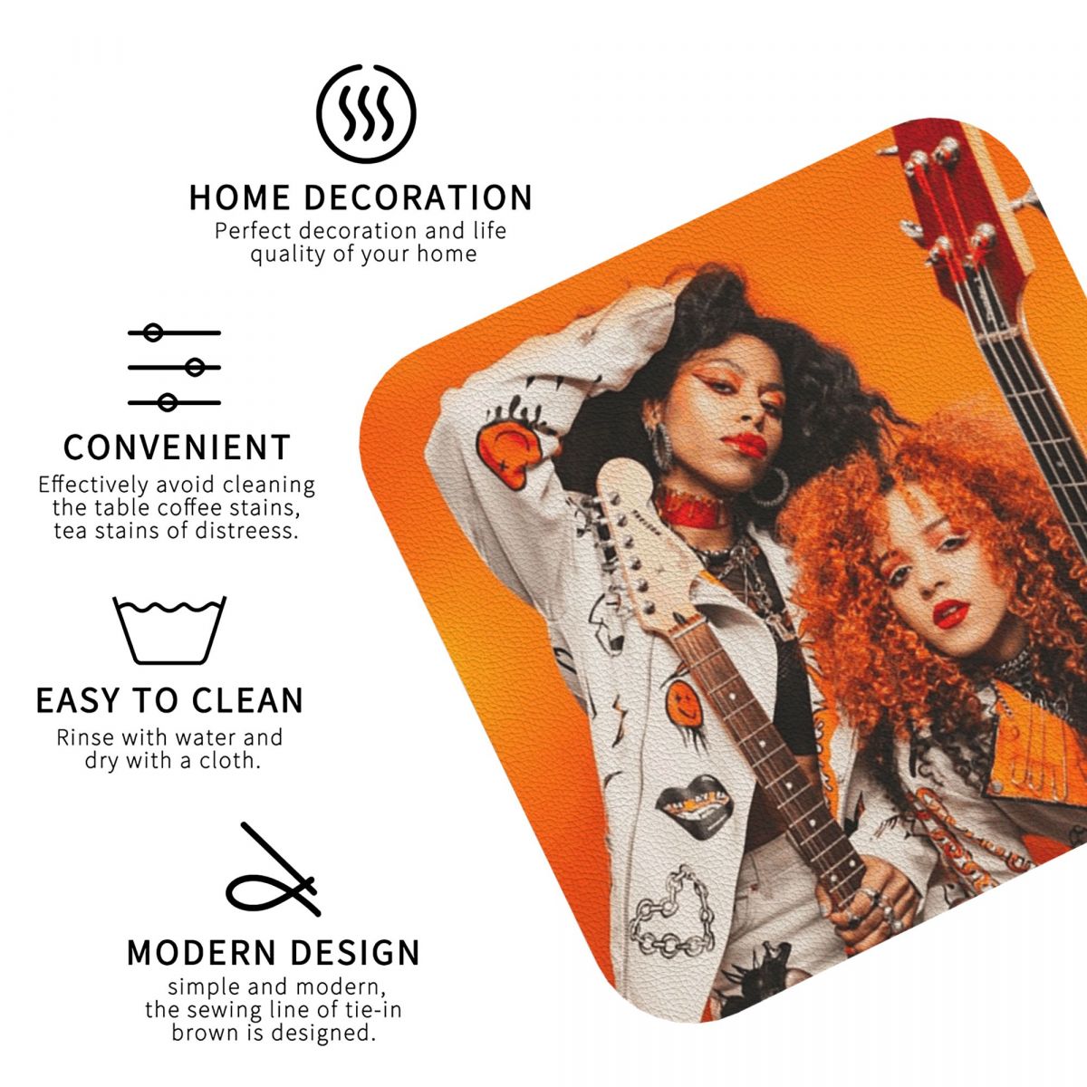 Nova Twins Coasters PVC Leathe - огляд і ціна Nova Decor & Lighting Julestjerne