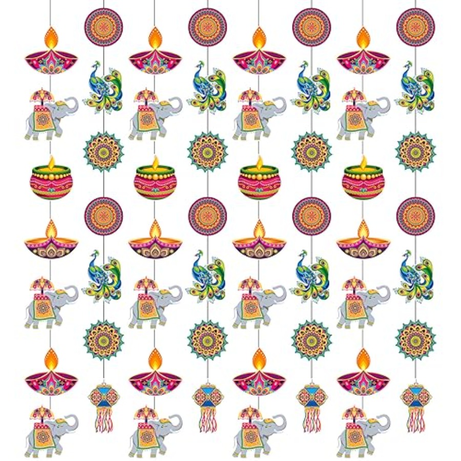 8 Pcs Happy Diwali Hanging Dec - огляд і ціна Lighting Decoration For Diwali
