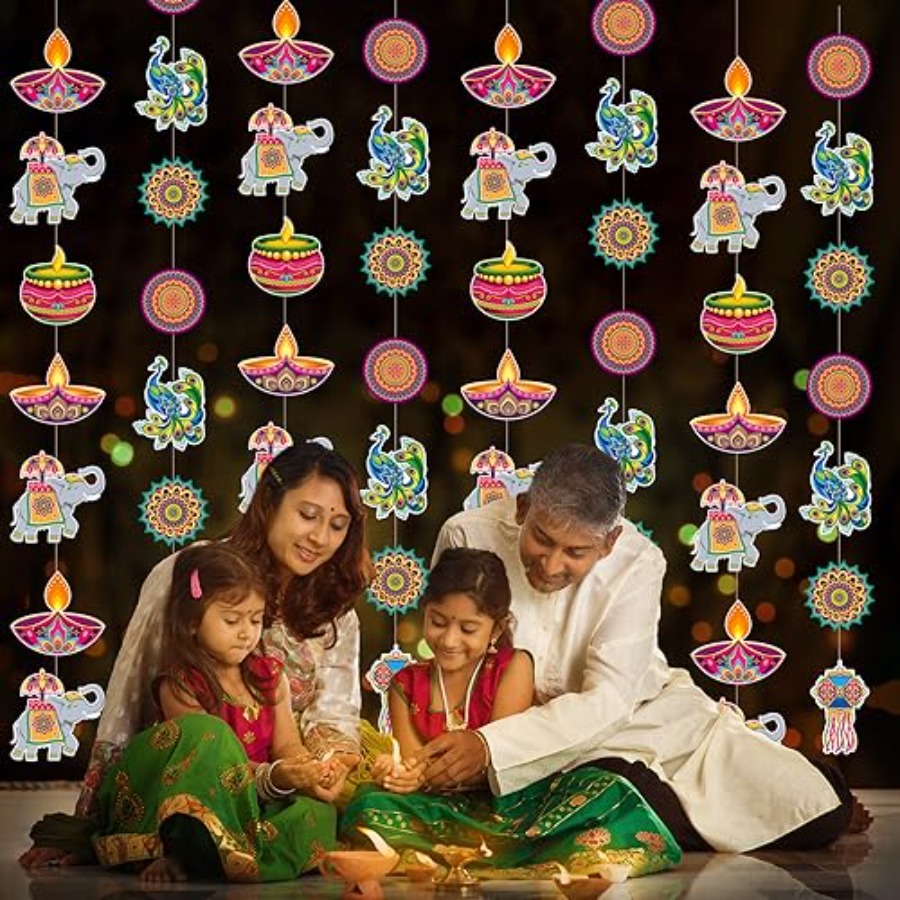 8 Pcs Happy Diwali Hanging Dec - огляд і ціна Lighting Decoration For Diwali