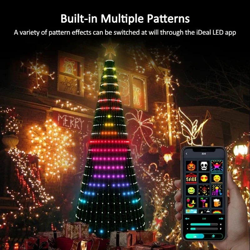 Christmas Star Tree Lights RGB - огляд і ціна Lighting Decor For Home