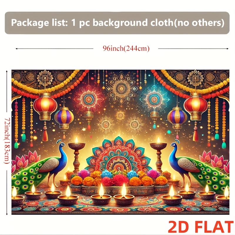 Diwali Peacock Lantern Tapestr - огляд і ціна Lighting Decoration For Diwali