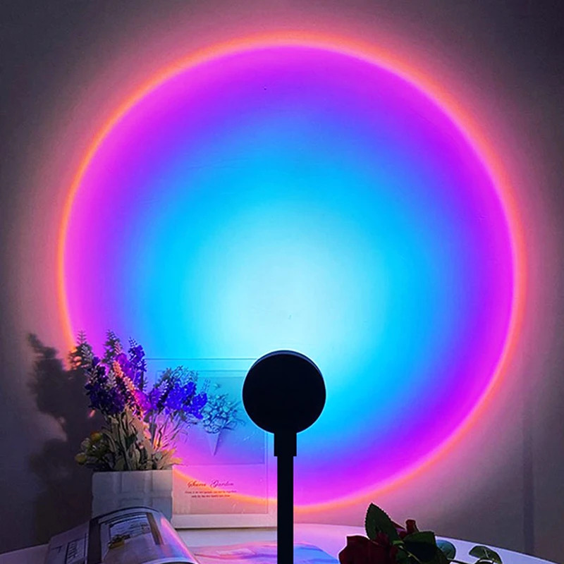 1-4pcs Sunset Lamp LED Rainbow - огляд і ціна Sunset Lamp Projection