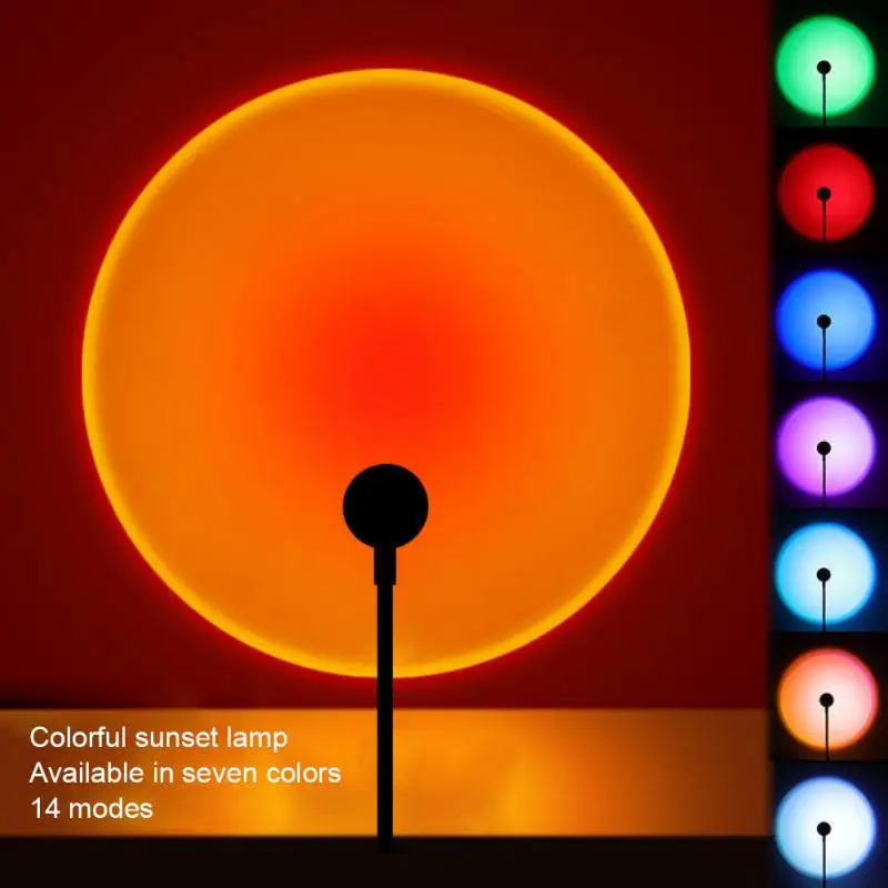 1-4pcs Sunset Lamp LED Rainbow - огляд і ціна Sunset Lamp Projection