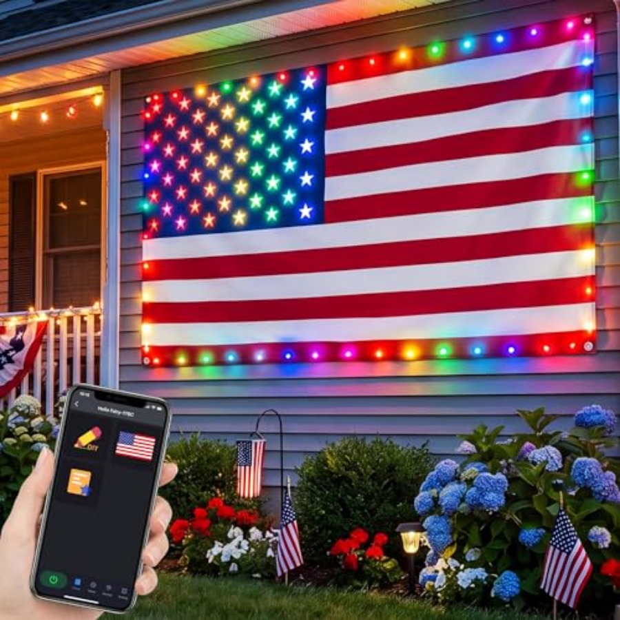 Smart Lighted American Flag 3x - огляд і ціна Up Lighting Decor