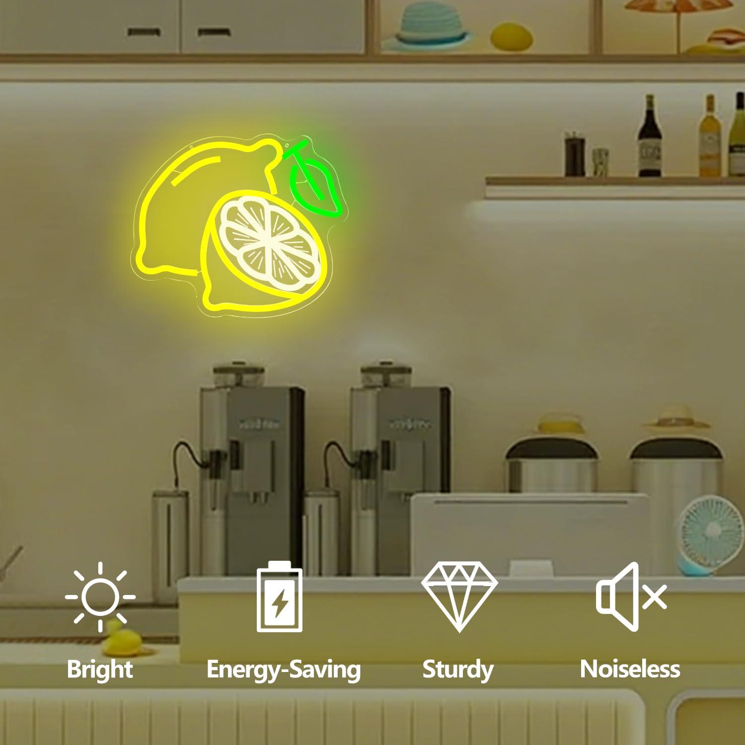 Lemon Neon Sign Dimmable LED L - огляд і ціна Up Lighting Decor