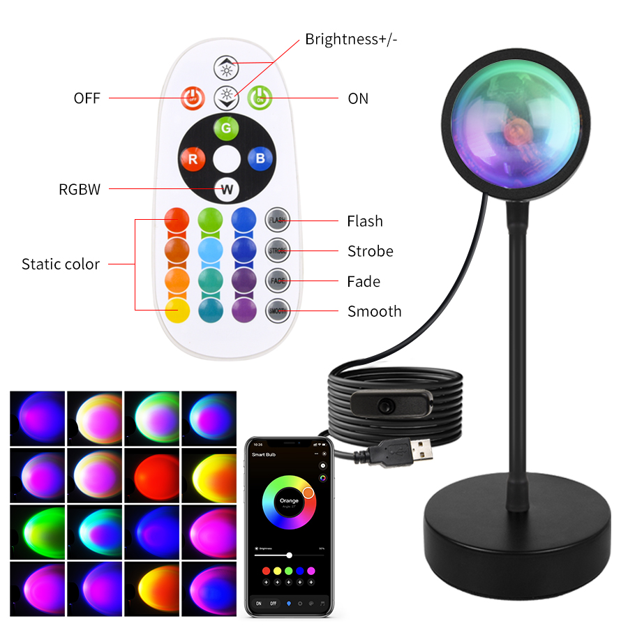 Smart Sunset Lamp Tuya LED Nig - огляд і ціна Sunset Lamp Projection