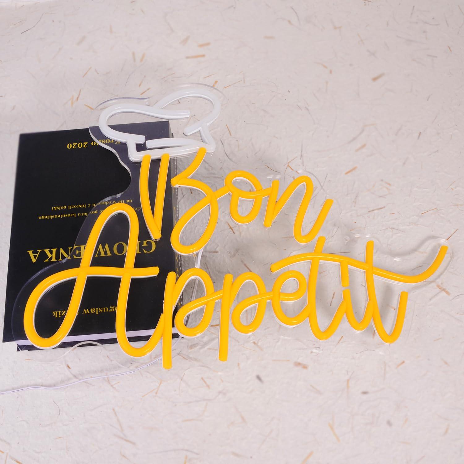 Bon Appetit Chef Hat Neon Sign - огляд і ціна Lighting Decor For Home