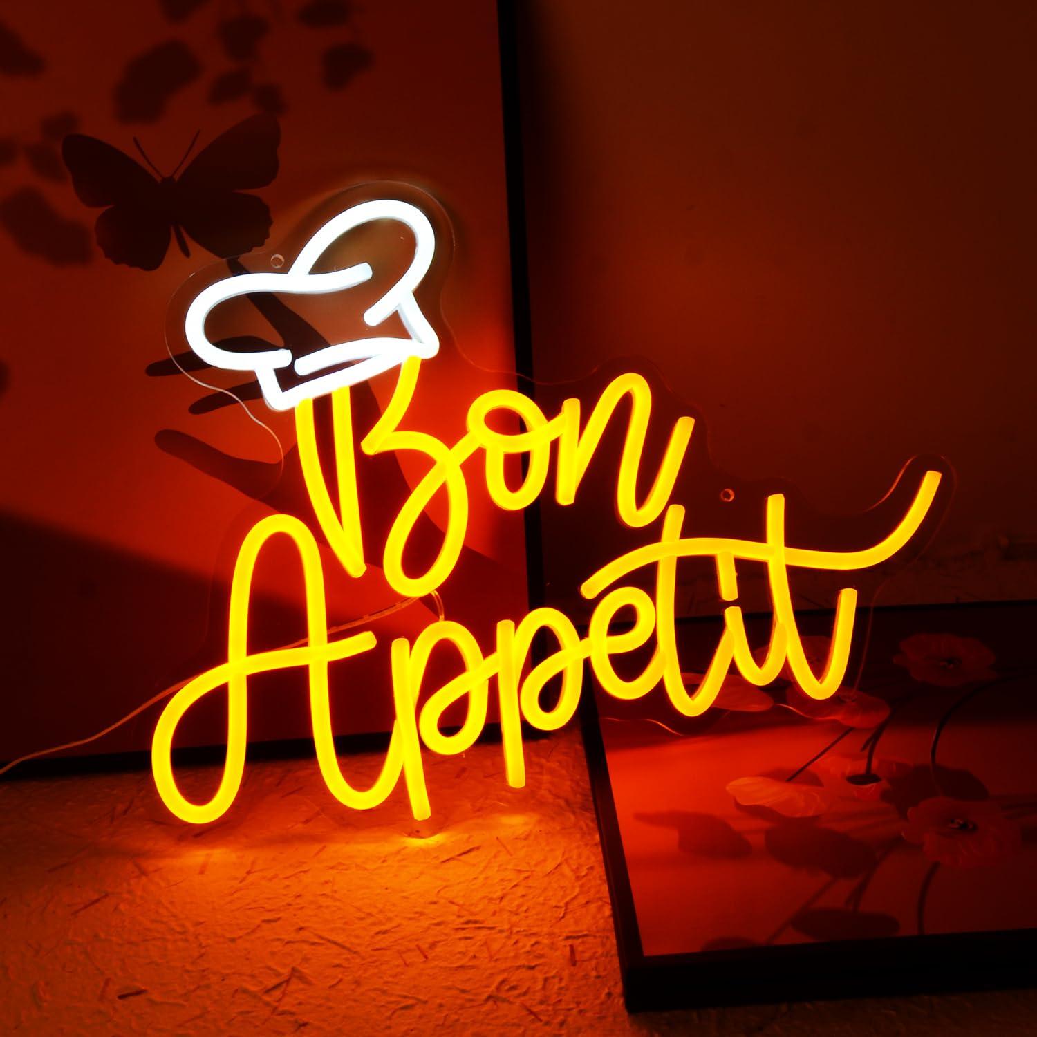 Bon Appetit Chef Hat Neon Sign - огляд і ціна Lighting Decor For Home
