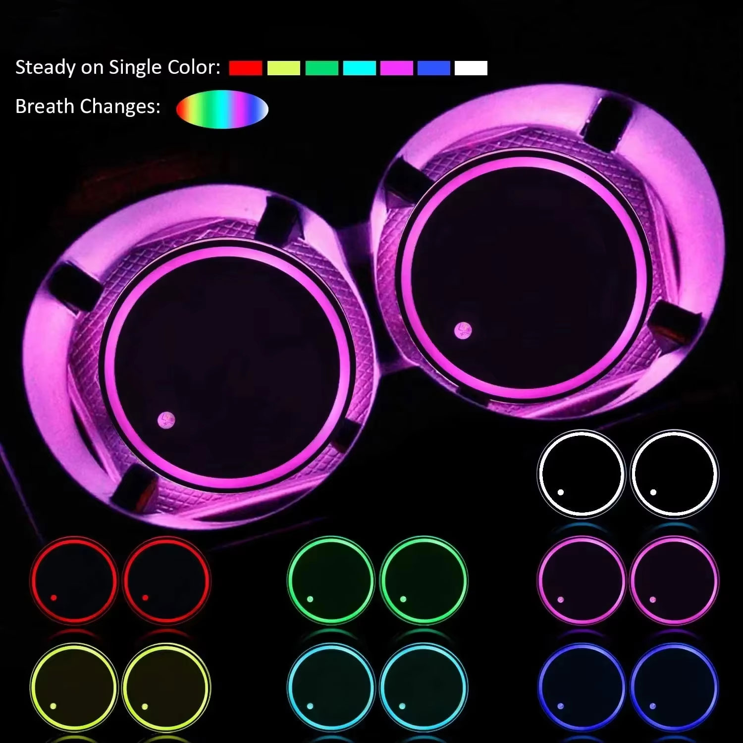 New LED Cup Holder Lights Car  - огляд і ціна Up Lighting Decor