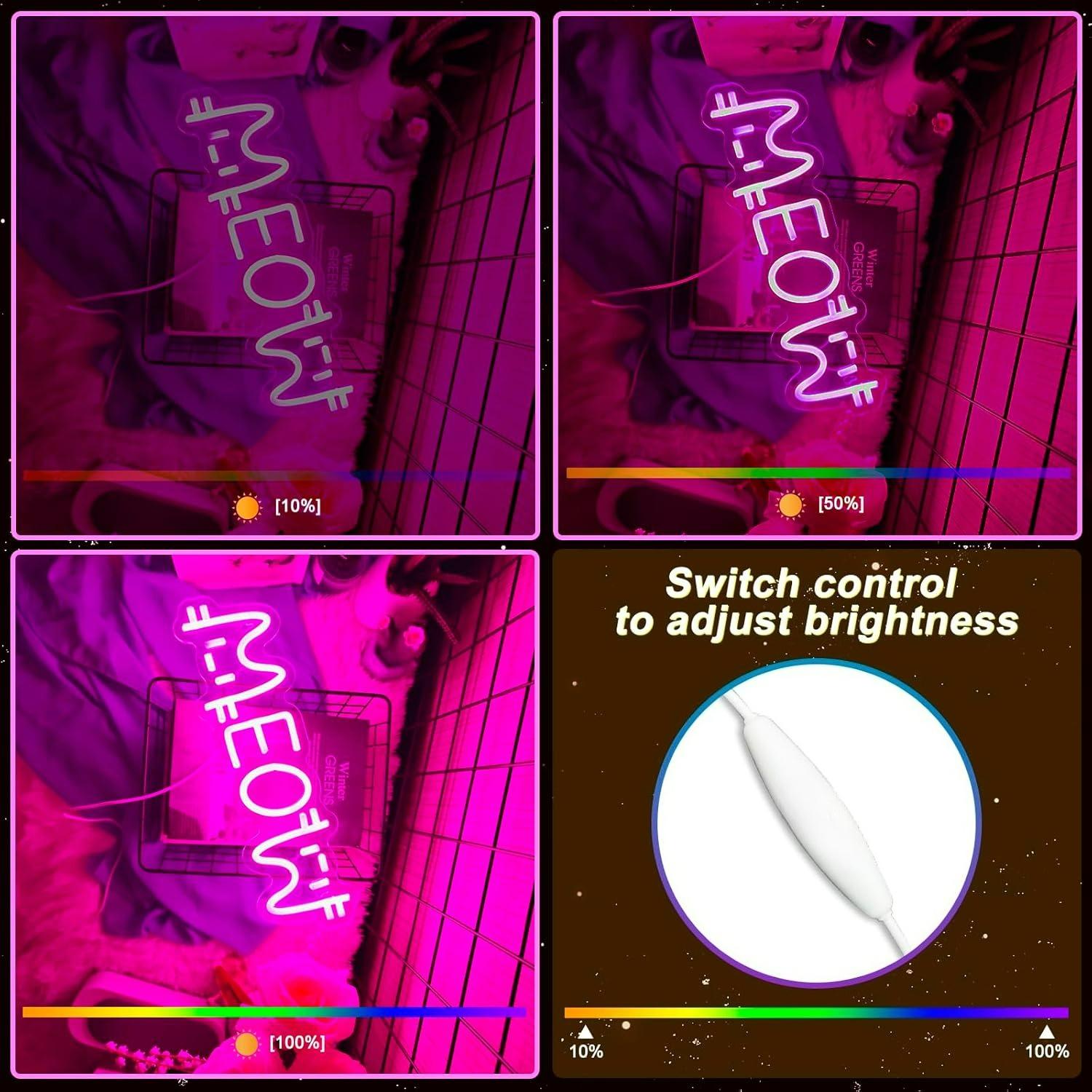 Meow Neon Sign Cat USB Powered - огляд і ціна Lighting Decor For Home