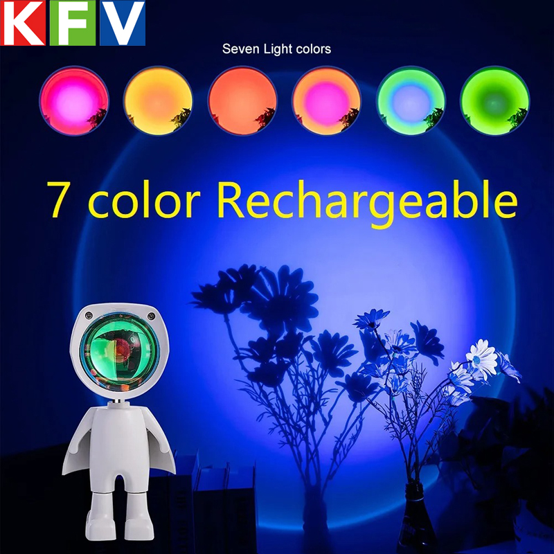 Astronaut Robot Rainbow Projec - огляд і ціна Sunset Lamp Projection