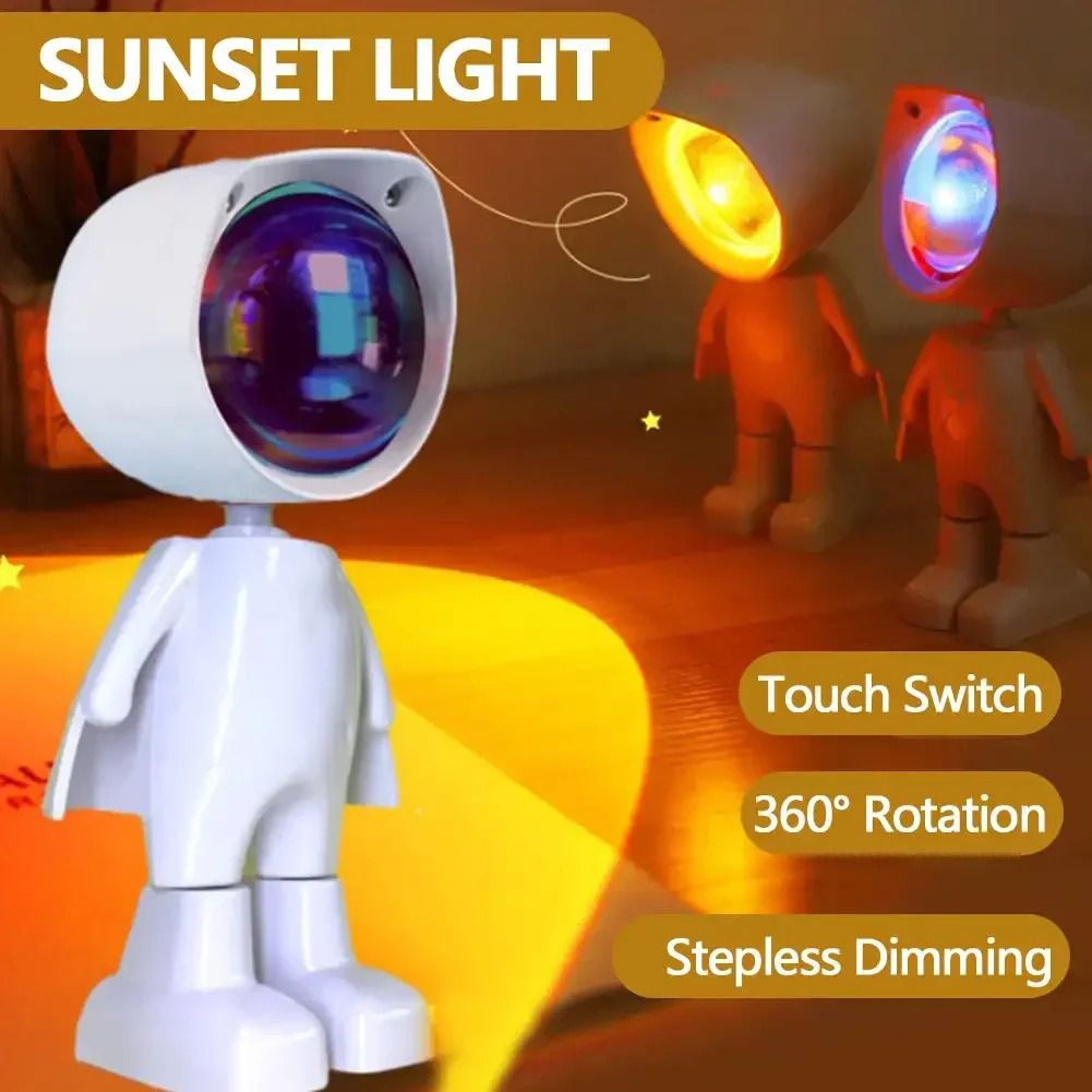 Astronaut Robot Rainbow Projec - огляд і ціна Sunset Lamp Projection