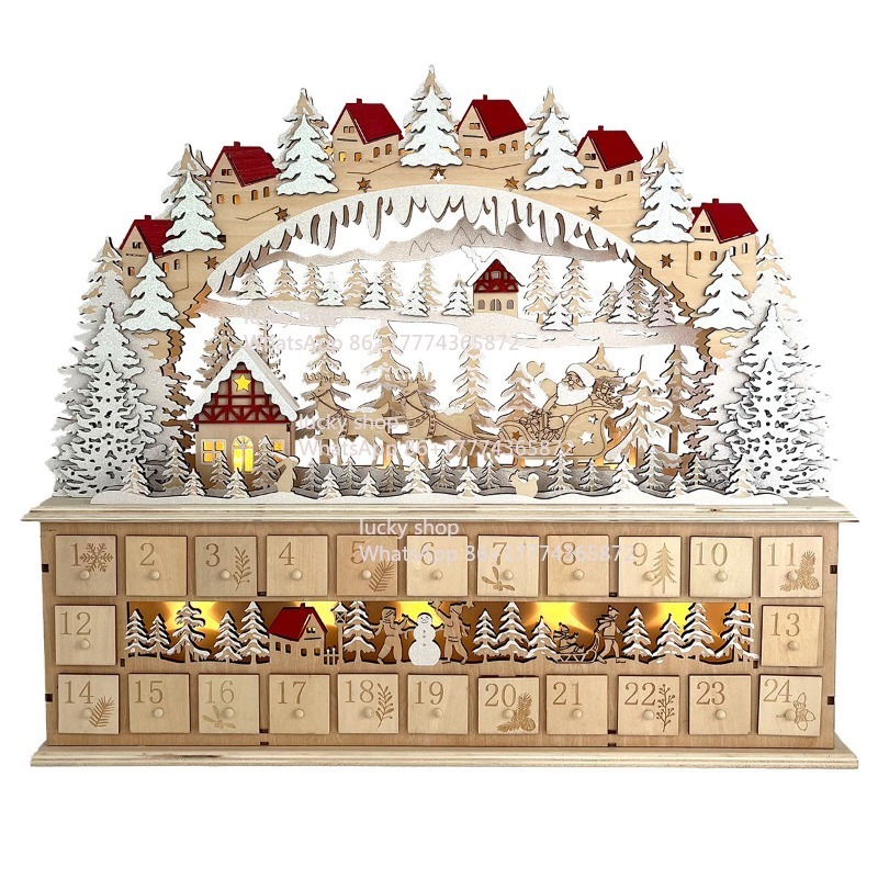 Christmas Wooden Forest Sleigh - огляд і ціна Lighting Decor Woodbridge