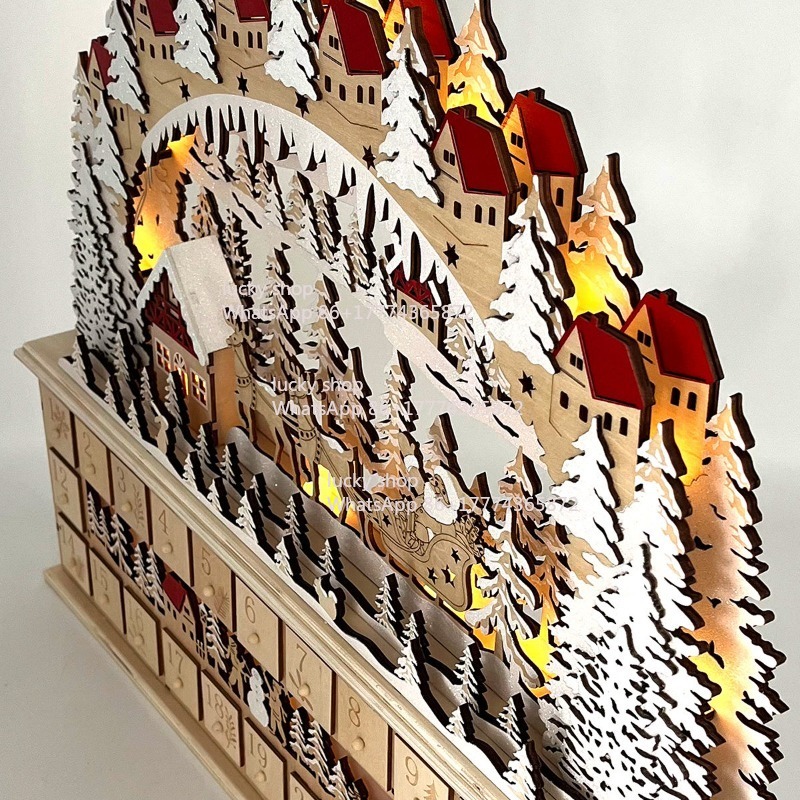 Christmas Wooden Forest Sleigh - огляд і ціна Lighting Decor Woodbridge