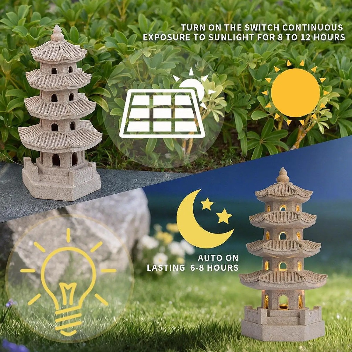 Solar Garden Lights Outdoor La - огляд і ціна Japanese Lighting Decor
